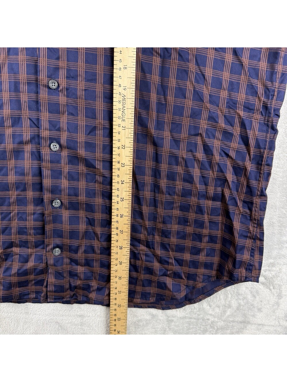 Proper Cloth Men Button Down Dress Shirt Plaid 17.5 Pure Cotton 100 2 Ply Office - Picture 6 of 10